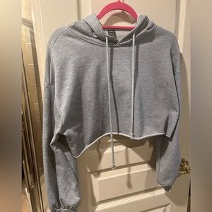 Shein Gray Cropped Sweatshirt